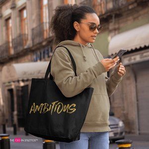 🆕 Ambitious Large Zippered Tote Bag